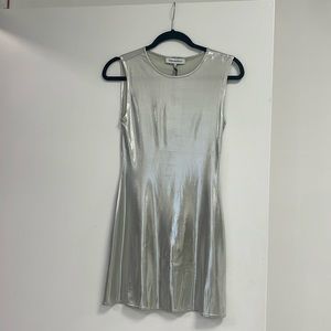 We Wore What Metallic Dress NWT